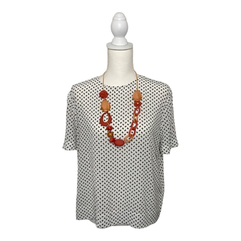 Rag & Bone White and Black Crewneck T Shirt Blouse Size Large - Picture 5 of 13